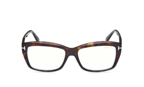 Tom Ford TF6065-B ECO - 052 - 55 - AVEC DES VERRES À FILTRE ANTI LUMIÈRE BLEU-VIOLET Cadres optiques Havane Angulaire