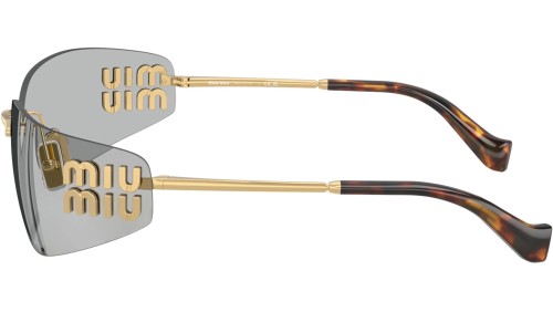 MIU MIU MU A51S - 5AK50K - 75 Lunettes de soleil Or, Havane Bouclier