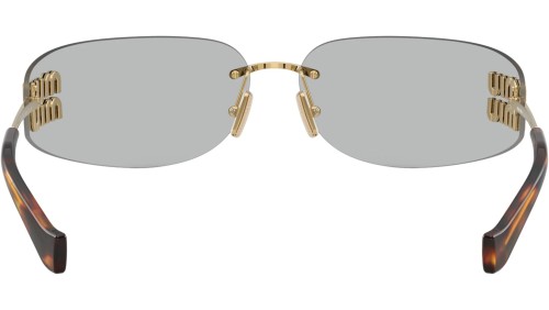 MIU MIU MU A51S - 5AK50K - 75 Lunettes de soleil Or, Havane Bouclier