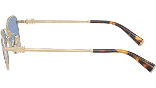 MIU MIU MU A53S - ZVN60O - 52 Lunettes de soleil Or, Havane Angulaire