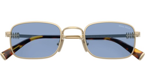 MIU MIU MU A53S - ZVN60O - 52 Lunettes de soleil Or, Havane Angulaire