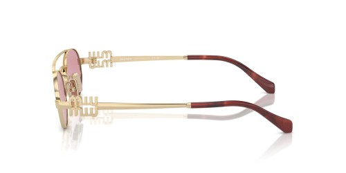MIU MIU MU 54ZS - ZVN50D - 53 Lunettes de soleil Or, Havane Ovale