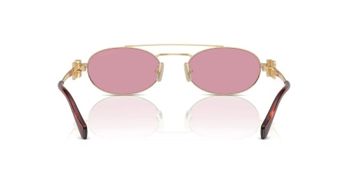 MIU MIU MU 54ZS - ZVN50D - 53 Lunettes de soleil Or, Havane Ovale
