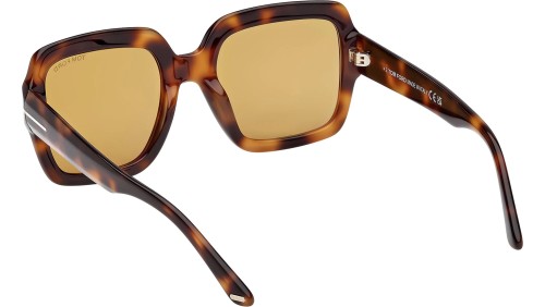 Tom Ford FT1082 KAYA - 53E - 54 Lunettes de soleil Havane Angulaire