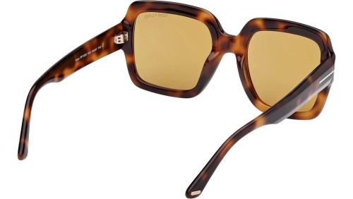 Tom Ford FT1082 KAYA - 53E - 54 Lunettes de soleil Havane Angulaire