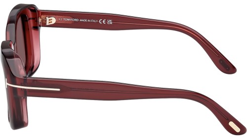 Tom Ford FT1283 NATALIA-02 - 69T - 52 Lunettes de soleil Bordeaux Angulaire