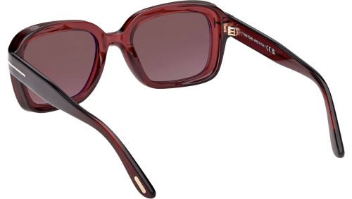 Tom Ford FT1283 NATALIA-02 - 69T - 52 Lunettes de soleil Bordeaux Angulaire
