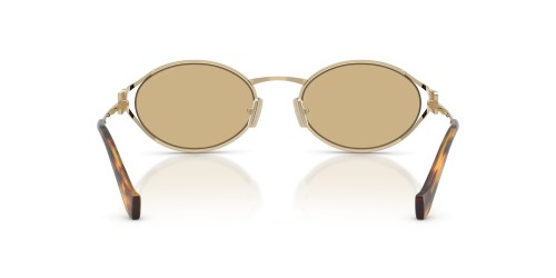 MIU MIU MU 52YS - ZVN10R - 54 Lunettes de soleil Or, Havane Ovale