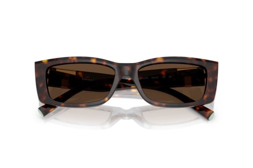 TIFFANY & CO. TF4240U - 80153G - 54 Lunettes de soleil Havane foncé Angulaire