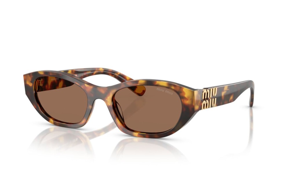 MIU MIU MU A03S - 14L60M - 53 Lunettes de soleil Havane Œil de chat