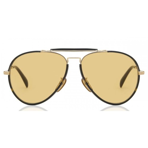 David Beckham DB 7003/S - J5G - 61 Lunettes de soleil Or, Havane foncé Pilote (Aviateur)
