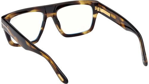 Tom Ford TF6084-B - 056 - 56 - AVEC DES VERRES À FILTRE ANTI LUMIÈRE BLEU-VIOLET Cadres optiques Havane foncé Angulaire