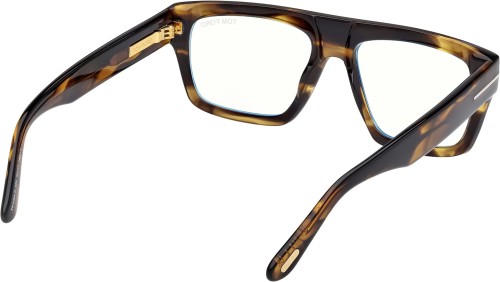 Tom Ford TF6084-B - 056 - 56 - AVEC DES VERRES À FILTRE ANTI LUMIÈRE BLEU-VIOLET Cadres optiques Havane foncé Angulaire