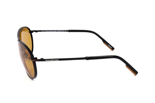 Zegna EZ0139 - 02E - 62 Lunettes de soleil Noir Pilote (Aviateur)