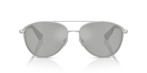 BURBERRY BE3157 - 10058V - 59 Lunettes de soleil Argent, Noir Pilote (Aviateur)