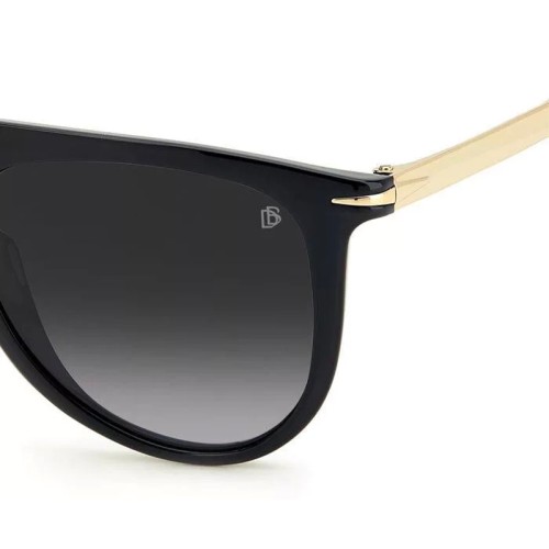 David Beckham DB 1039/S/FD - 2M29O - 54 Lunettes de soleil Noir, Or Pilote (Aviateur)