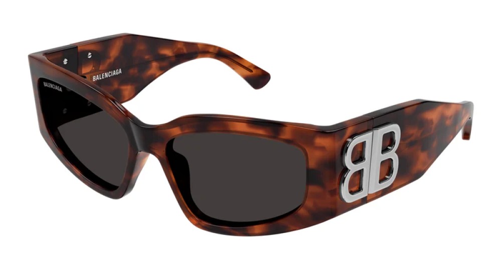 Balenciaga BB0321S - 003 - 57 Lunettes de soleil Havane Œil de chat