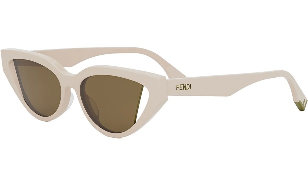 Fendi FE40009I - 57J - 52 Lunettes de soleil Brillant marron Œil de chat