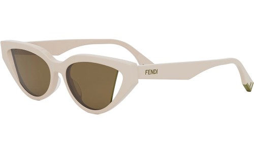 Fendi FE40009I - 57J - 52 Lunettes de soleil Brillant marron Œil de chat