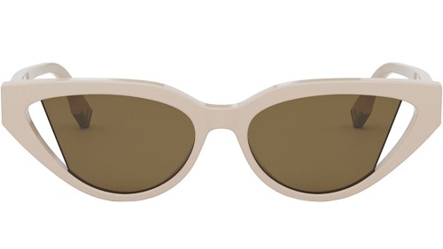 Fendi FE40009I - 57J - 52 Lunettes de soleil Brillant marron Œil de chat