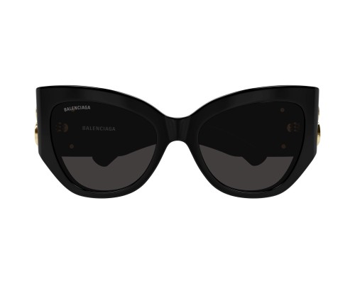 Balenciaga BB0322S - 002 - 55 Lunettes de soleil Noir Coussin arrondi