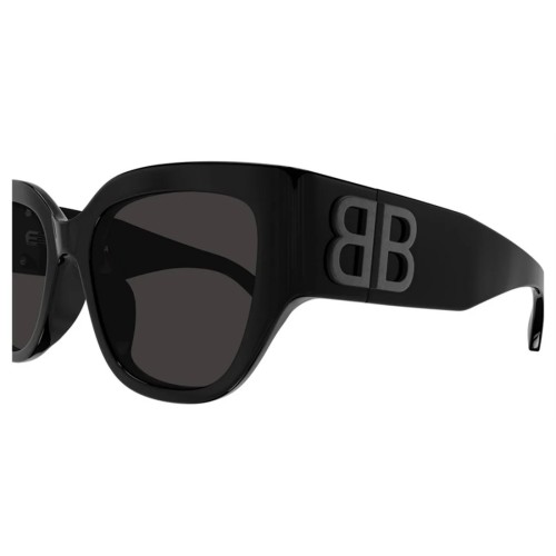 Balenciaga BB0323SK - 001 - 55 Lunettes de soleil Noir Angulaire