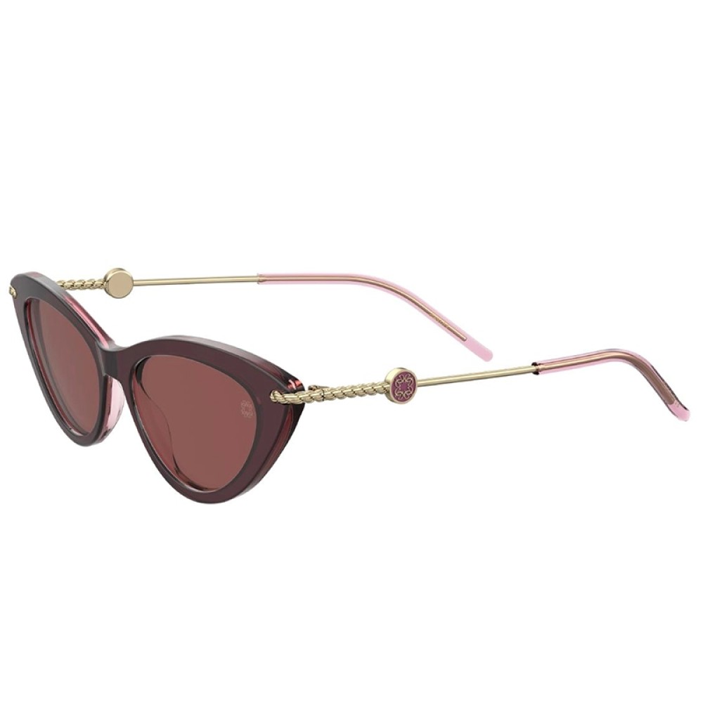 Elie Saab ES084/S - 0T5 4S - 54 Lunettes de soleil Bordeaux, Or Œil de chat