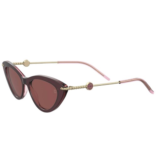 Elie Saab ES084/S - 0T5 4S - 54 Lunettes de soleil Bordeaux, Or Œil de chat