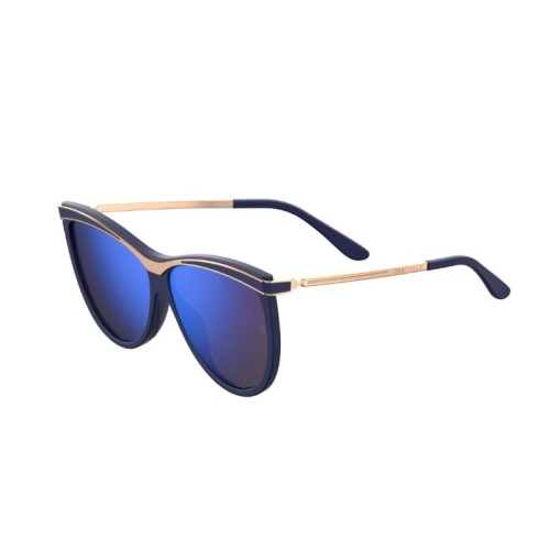 Elie Saab ES024/GS - PJP QQ - 61 Lunettes de soleil Or, Bleu Coussin arrondi