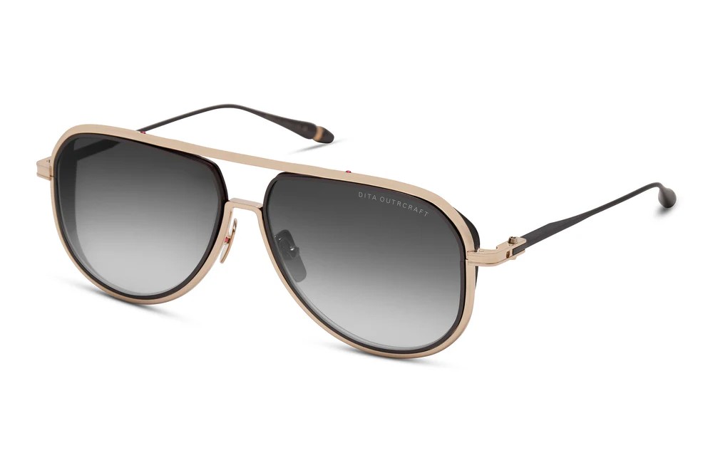 Dita OUTRCRAFT DTS188-A TITANIUM - 01 - 59 Lunettes de soleil Or Pilote (Aviateur)