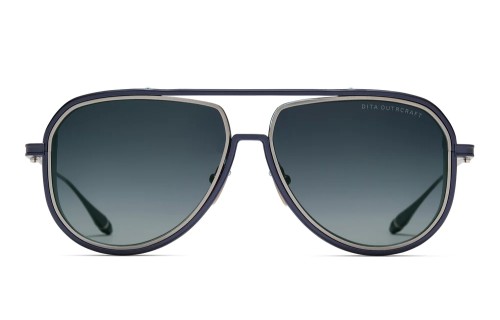 Dita OUTRCRAFT DTS188-A TITANIUM - 03 - 59 Lunettes de soleil Bleu foncé Pilote (Aviateur)