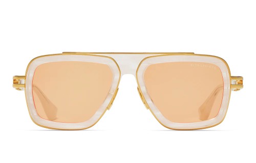 Dita LXN-EVO DTS403-A - 06 - 54 Lunettes de soleil Or, Blanc Pilote (Aviateur)