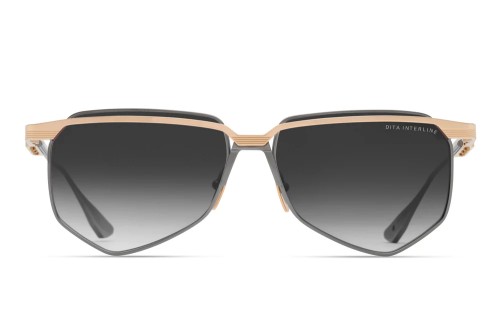Dita INTERLINE DTS194-A - 02 - 60 Lunettes de soleil Or, Gris Pilote (Aviateur)