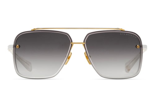 Dita MACH SIX//TITANIUM DTS121 - 07 - 62 Lunettes de soleil Or, Blanc Pilote (Aviateur)