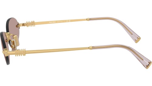 MIU MIU MU A54S - 5AK20I - 51 Lunettes de soleil Or Ovale