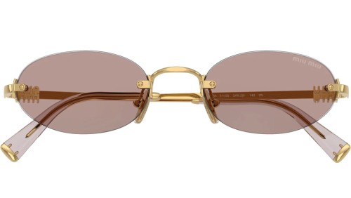 MIU MIU MU A54S - 5AK20I - 51 Lunettes de soleil Or Ovale