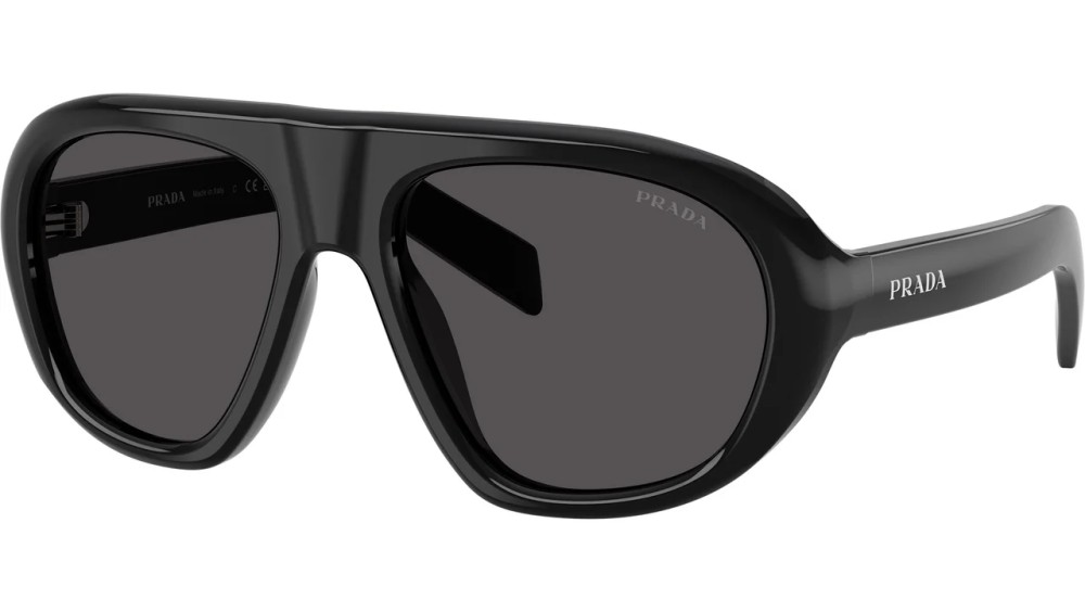 PRADA PR C05S - 16K08Z - 57 Lunettes de soleil Noir Pilote (Aviateur)