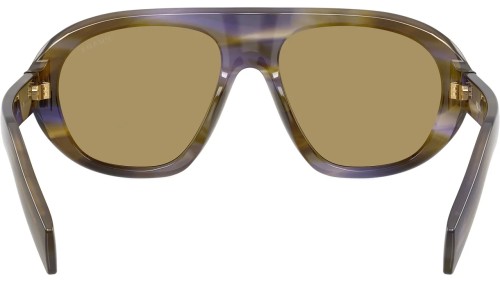 PRADA PR C05S - 23G70G - 57 Lunettes de soleil Rayé lagune Pilote (Aviateur)