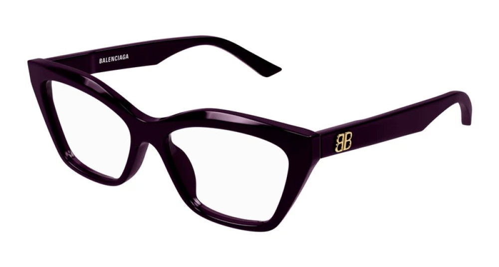 Balenciaga BB0342O - 007 - 55 Cadres optiques Violet Œil de chat
