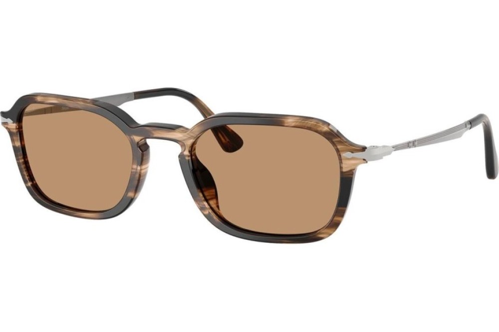 Persol PO3381S - 123653 - 54 Lunettes de soleil Rayé noir et brun grisâtre Phantos