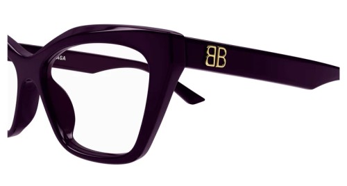 Balenciaga BB0342O - 007 - 55 Cadres optiques Violet Œil de chat