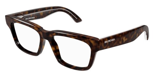 Balenciaga BB0343O - 002 - 53 Cadres optiques Marron, À motifs Angulaire