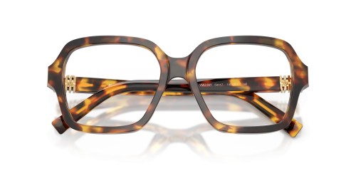 MIU MIU MU 03YV - 14L1O1 - 54 Cadres optiques Havane miel Angulaire