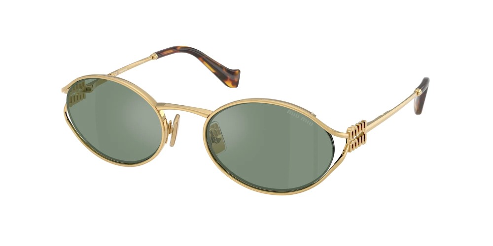 MIU MIU MU 52YS - 5AK04M - 54 Lunettes de soleil Or Ovale