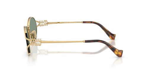 MIU MIU MU 52YS - 5AK04M - 54 Lunettes de soleil Or Ovale