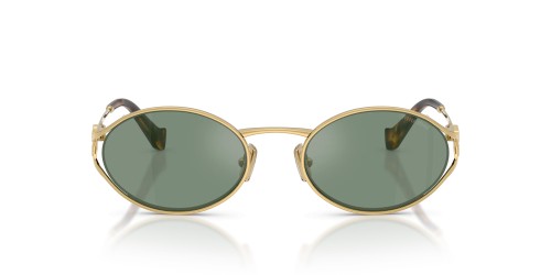 MIU MIU MU 52YS - 5AK04M - 54 Lunettes de soleil Or Ovale