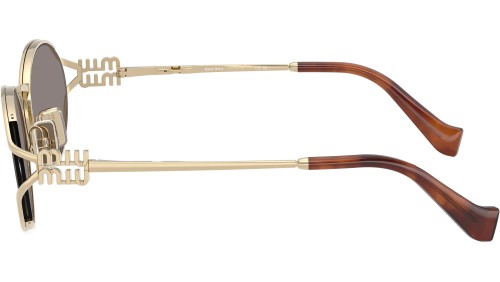 MIU MIU MU 52YS - ZVN80Q - 54 Lunettes de soleil Or Ovale