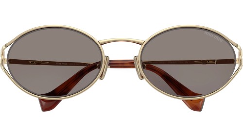 MIU MIU MU 52YS - ZVN80Q - 54 Lunettes de soleil Or Ovale