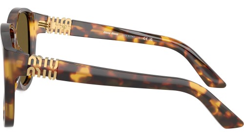 MIU MIU MU A08S - 14L09Z - 61 Lunettes de soleil Havane miel Pilote (Aviateur)