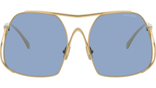 MIU MIU MU A55S - 5AK30U - 57 Lunettes de soleil Or Angulaire